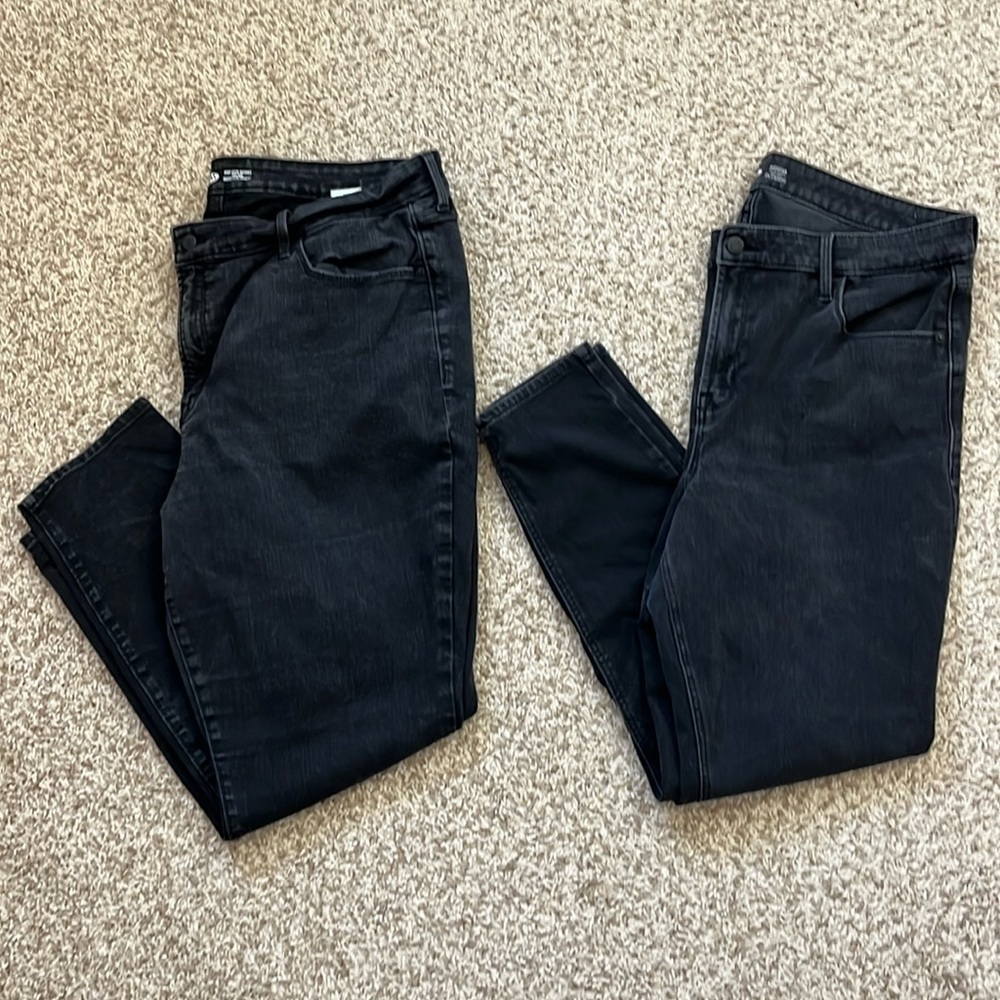 BUNDLE 2 Pairs of Old Navy Black Pop Icon Skinny Jeans - Size 16 & 20